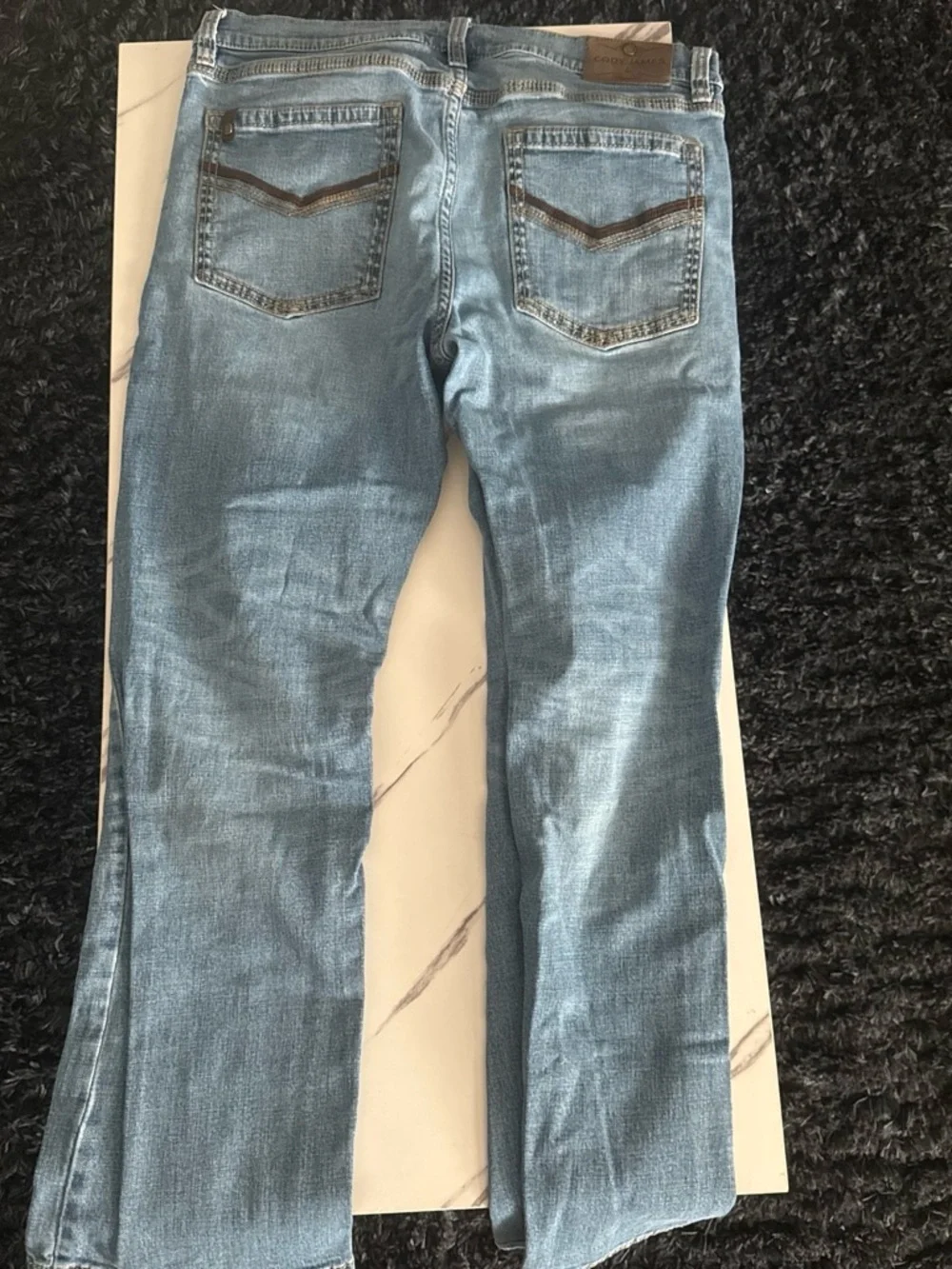 Slim Straight Jeans in Light Blue - Men